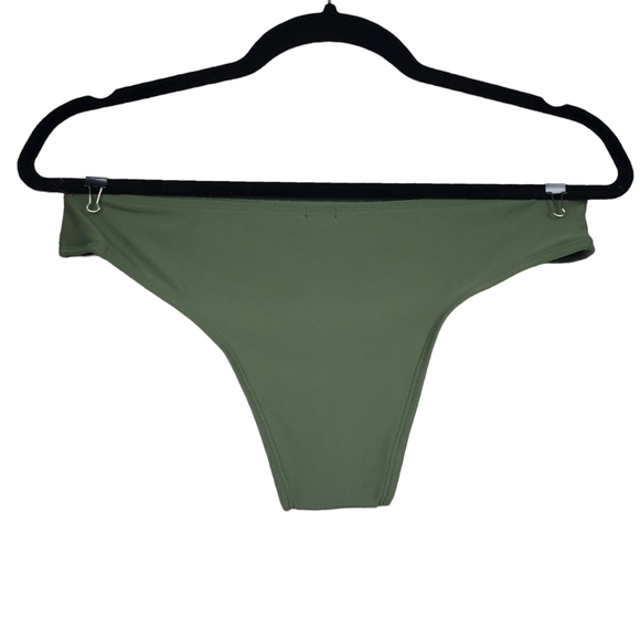Aerie Womens Green Bandeau Bikini Swimsuit Size 34A - Picture 12 of 13